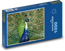 Pfau mit Spreizfedern Puzzle 1000 Teile - 60 x 46 cm