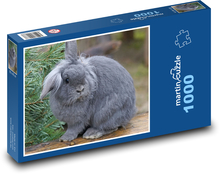 Roztomilý králíček se zdviženým uchem Puzzle 1000 dílků - 60 x 46 cm
