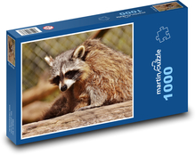 Raccoon in the zoo enclosure Puzzle 1000 pieces - 60 x 46 cm