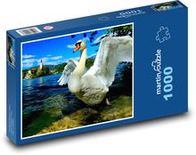 Schwan mit ausgebreiteten Flügeln Puzzle 1000 Teile - 60 x 46 cm