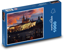 Pražský hrad při západu slunce Puzzle 1000 dílků - 60 x 46 cm