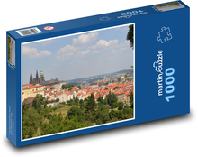 Výhľad z Prahy na Pražský hrad Puzzle 1000 dielikov - 60 x 46 cm 