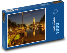 Amsterdam nocą Puzzle 1000 elementów - 60x46 cm