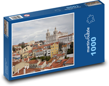 Lisabon - historická štvrť Alfama Puzzle 1000 dielikov - 60 x 46 cm