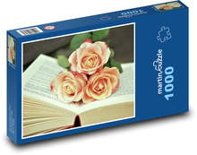 Růže, kniha Puzzle 1000 dílků - 60 x 46 cm