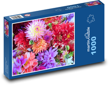 Kolorowe kwiaty Puzzle 1000 elementów - 60x46 cm