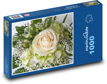 Bouquet of flowers with white rose Puzzle 1000 pieces - 60 x 46 cm 