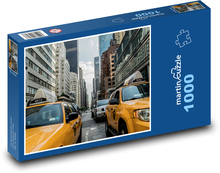 Yellow taxis on the streets of New York Puzzle 1000 pieces - 60 x 46 cm 