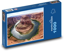 Arizona - meandr řeky v kaňonu Puzzle 1000 dílků - 60 x 46 cm