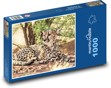 A cheetah resting in the shade Puzzle 1000 pieces - 60 x 46 cm