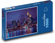 Frankfurt am Main - Nachtstadt Puzzle 1000 Teile - 60 x 46 cm