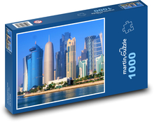Wolkenkratzer in Doha, Katar Puzzle 1000 Teile - 60 x 46 cm