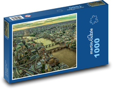 London from above, River Thames Puzzle 1000 pieces - 60 x 46 cm 
