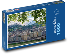 Salzburg - Historické centrum, Rakúsko Puzzle 1000 dielikov - 60 x 46 cm 