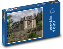 Francie - Lozere, hrad Puzzle 1000 dílků - 60 x 46 cm