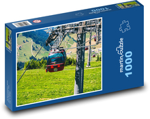 Rakúsko - Alpy, lanovky Puzzle 1000 dielikov - 60 x 46 cm 
