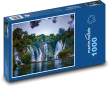 Příroda - vodopád Puzzle 1000 dílků - 60 x 46 cm