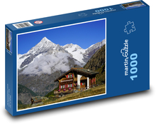 Hunting lodge in the Swiss Alps Puzzle 1000 pieces - 60 x 46 cm 