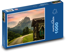Rakúska alpská cesta Puzzle 1000 dielikov - 60 x 46 cm 
