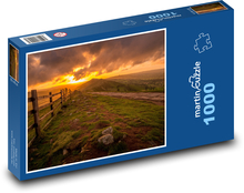 Horský hrebeň pri západe slnka Puzzle 1000 dielikov - 60 x 46 cm 