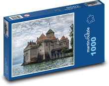 Švýcarsko - hrad Chillon Puzzle 1000 dílků - 60 x 46 cm