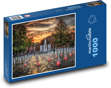 Fontána Lublin - Poľsko Puzzle 1000 dielikov - 60 x 46 cm 