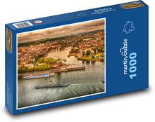 Der Rhein in Koblenz - Deutschland Puzzle 1000 Teile - 60 x 46 cm