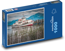 Jezero, loď Puzzle 1000 dílků - 60 x 46 cm