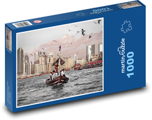 Wassertaxi in Dubai Puzzle 1000 Teile - 60 x 46 cm