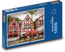 Německo, domy, architektura Puzzle 1000 dílků - 60 x 46 cm