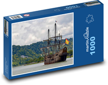 Boot, Fluss Puzzle 1000 Teile - 60 x 46 cm