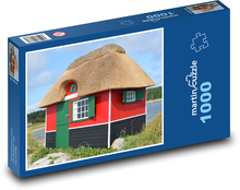 Dánsko, dům na pláži Puzzle 1000 dílků - 60 x 46 cm