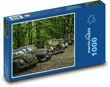 Autowracks im Wald Puzzle 1000 Teile - 60 x 46 cm