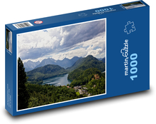 Dolina z krystalicznie czystym jeziorem Puzzle 1000 elementów - 60x46 cm
