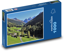 Enge Straße in den Alpen Puzzle 1000 Teile - 60 x 46 cm