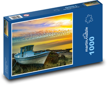 Loď na břehu Puzzle 1000 dílků - 60 x 46 cm