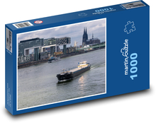Řeka Rýn - Německo Puzzle 1000 - 60x46 cm