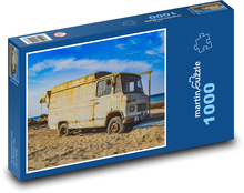 Retro dodávka na pláži Puzzle 1000 dílků - 60 x 46 cm