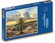 Dlaň a západ slnka Puzzle 1000 dielikov - 60 x 46 cm