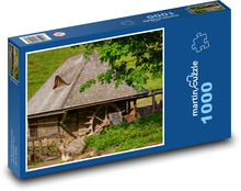 Dřevěný vodní mlýn Puzzle 1000 dílků - 60 x 46 cm