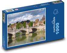 Historische Brücke in Rom, Italien Puzzle 1000 Teile - 60 x 46 cm
