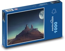 Měsíc nad hradem Puzzle 1000 dílků - 60 x 46 cm