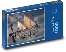 Luftschiff - Fantasie Puzzle 1000 Teile - 60 x 46 cm