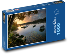 Boote am Ufer des Sees Puzzle 1000 Teile - 60 x 46 cm