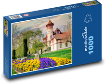 Romantic castle in spring Puzzle 1000 pieces - 60 x 46 cm 