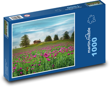 Květiny, krajina Puzzle 1000 dílků - 60 x 46 cm