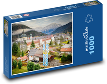 Kloster in der Berglandschaft Puzzle 1000 Teile - 60 x 46 cm
