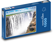 A waterfall falling from a great height Puzzle 1000 pieces - 60 x 46 cm 
