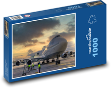 Flugzeug auf Start- und Landebahn Puzzle 1000 Teile - 60 x 46 cm