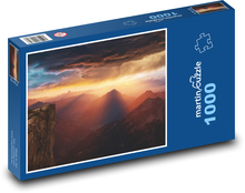 Západ slnka nad horami Puzzle 1000 dielikov - 60 x 46 cm 